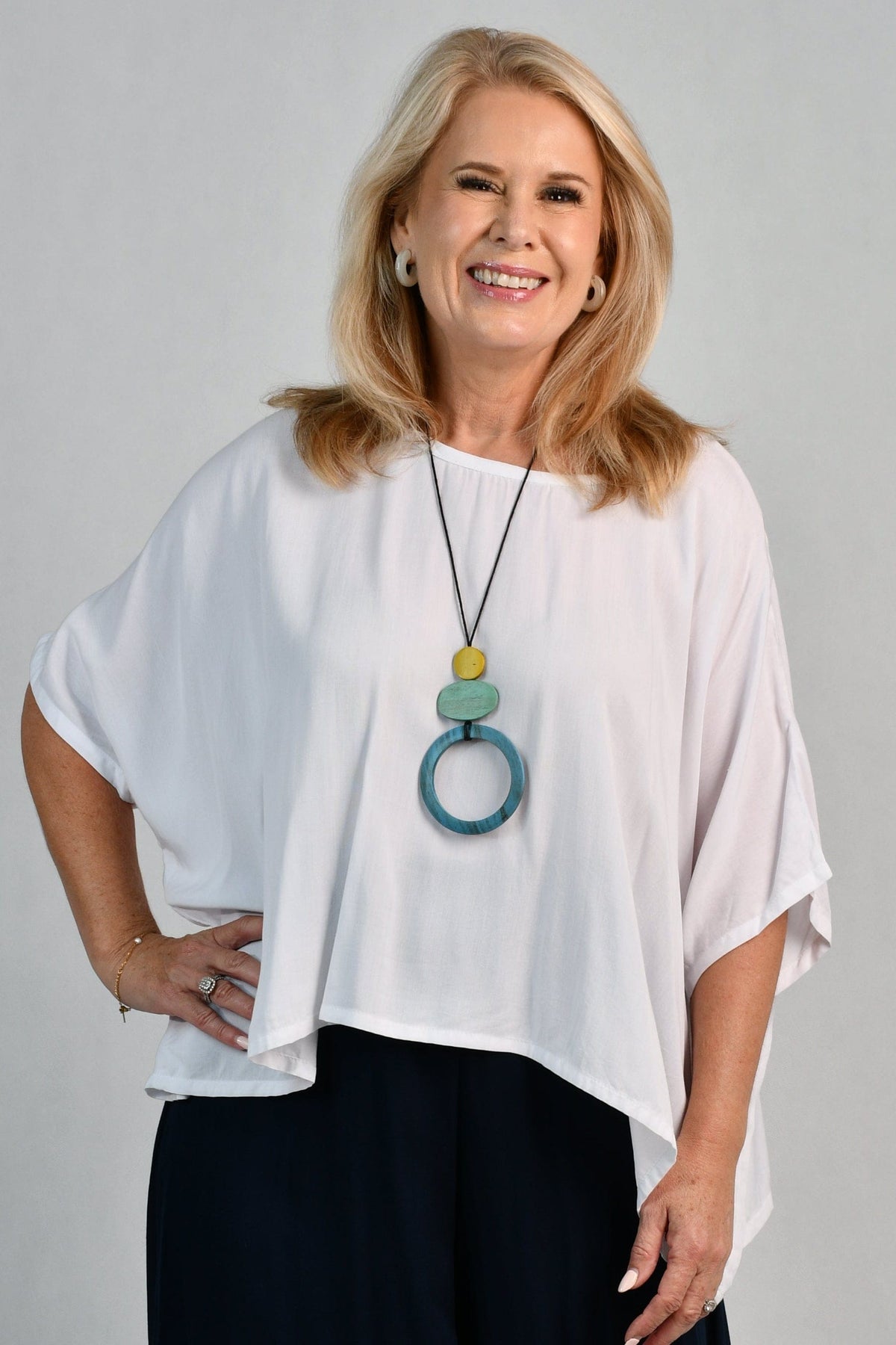 Go Girl Go Girl Large Circle Wooden Necklace Go Girl Large Circle Wooden Necklace Splash Swimwear Jewellery