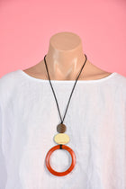 Go Girl Go Girl Large Circle Wooden Necklace Go Girl Large Circle Wooden Necklace Splash Swimwear Jewellery