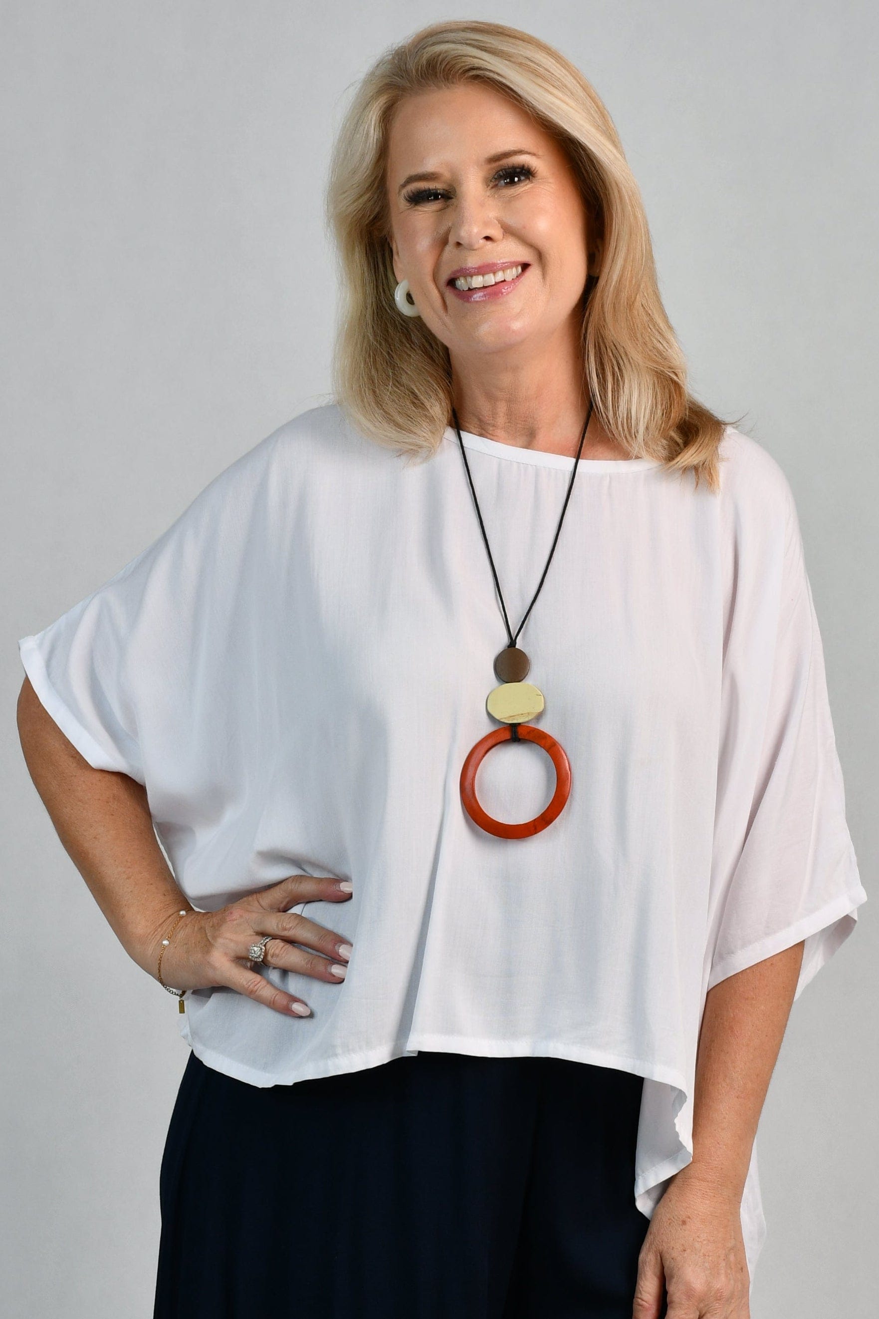Go Girl Go Girl Large Circle Wooden Necklace Go Girl Large Circle Wooden Necklace Splash Swimwear Jewellery