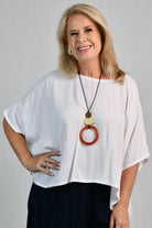 Go Girl Go Girl Large Circle Wooden Necklace Go Girl Large Circle Wooden Necklace Splash Swimwear Jewellery