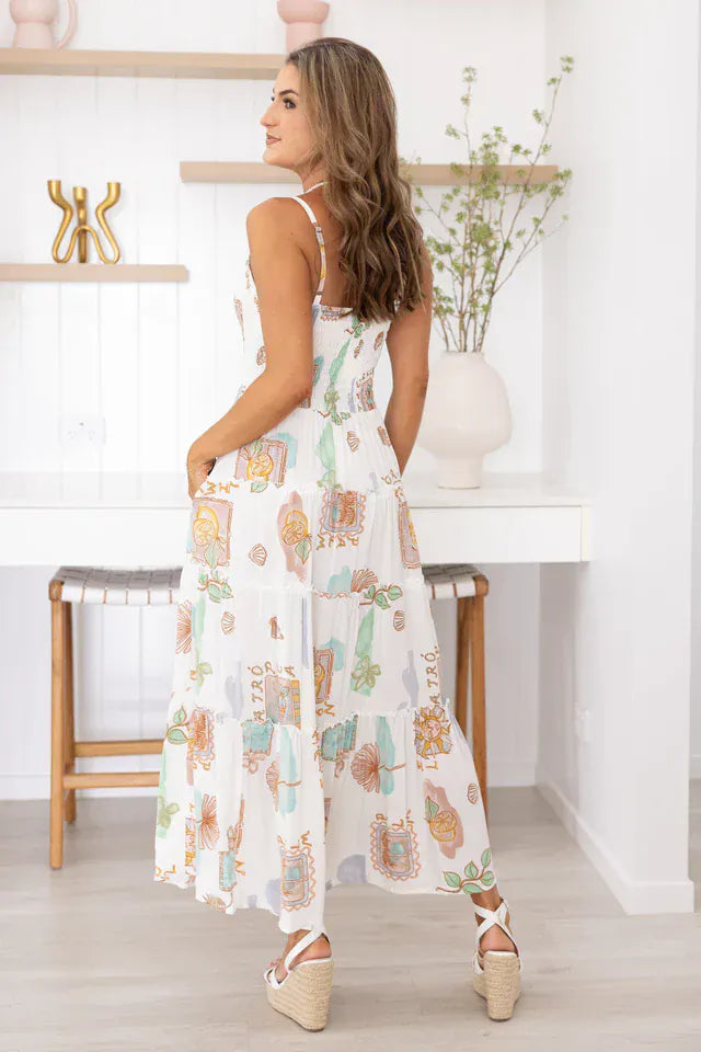 Go Girl Go Girl Traveller Maxi Dress - Zesty Postcard Go Girl Traveller Maxi Dress - Zesty Postcard Splash Swimwear