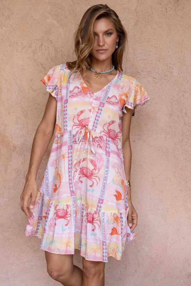 Go Girl Go Girl Twiggy Dress - Mermaid Bay Pink Go Girl Twiggy Dress - Mermaid Bay Pink Splash Swimwear