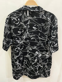 Green Rock Shark Lines Pearl Shirt - Black Splash Swimwear Mens Shirt