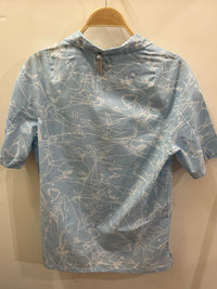 Green Rock Shark Lines Pearl Shirt - Sky Blue Splash Swimwear Mens Shirt