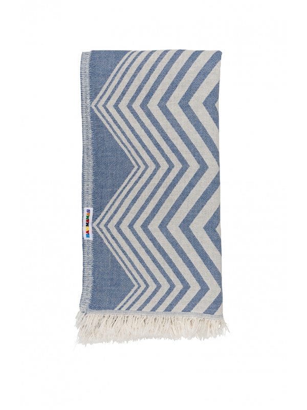 Hammamas Chevron Turkish Towel Splash Swimwear Beach Towels Blue 1000010044