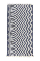 Hammamas Chevron Turkish Towel Splash Swimwear Beach Towels Navy 1000008720