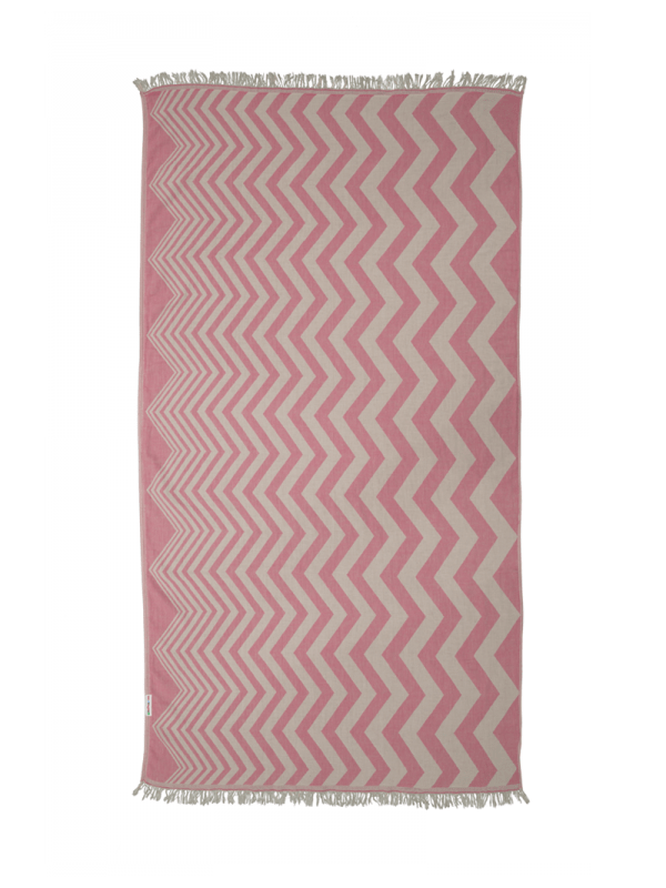 Hammamas Chevron Turkish Towel Splash Swimwear Beach Towels Pink 1000010045