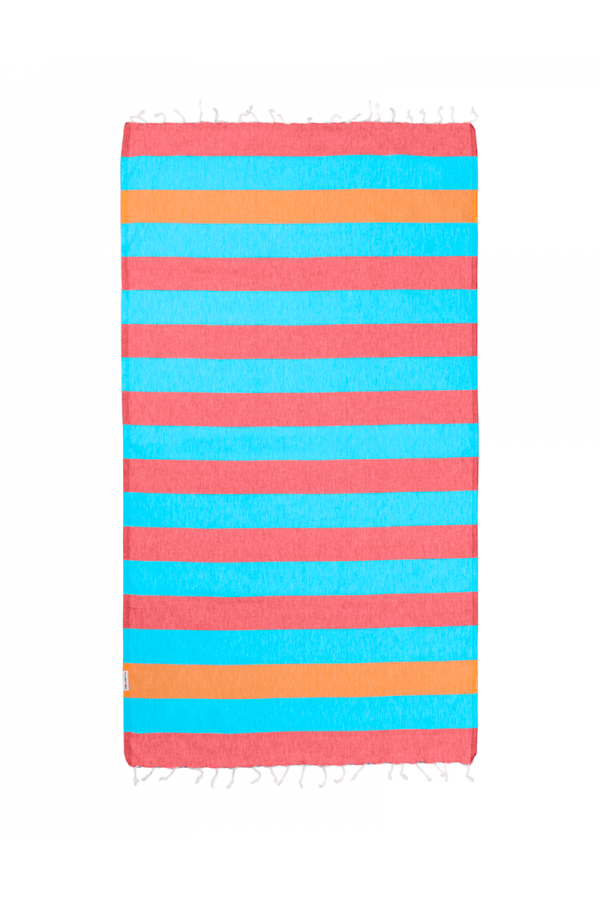 Hammamas Clash Turkish Towel Splash Swimwear Beach Towels Flame/Aqua/Orange 1000008714