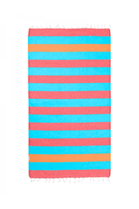 Hammamas Clash Turkish Towel Splash Swimwear Beach Towels Flame/Aqua/Orange 1000008714