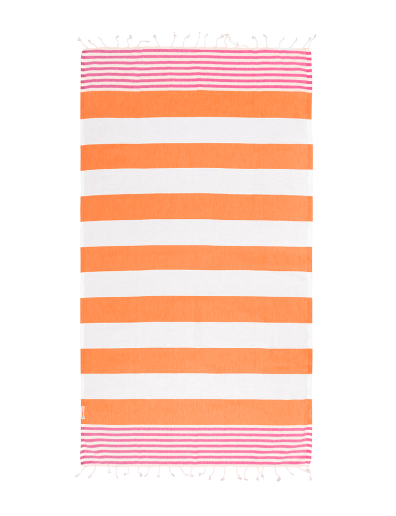 Hammamas Reef Turkish Towel Splash Swimwear Beach Towels Orange / Fuschia 1000015594