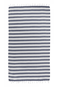 Hammamas Ripple Turkish Towel Splash Swimwear Beach Towels Navy/White 1000008716