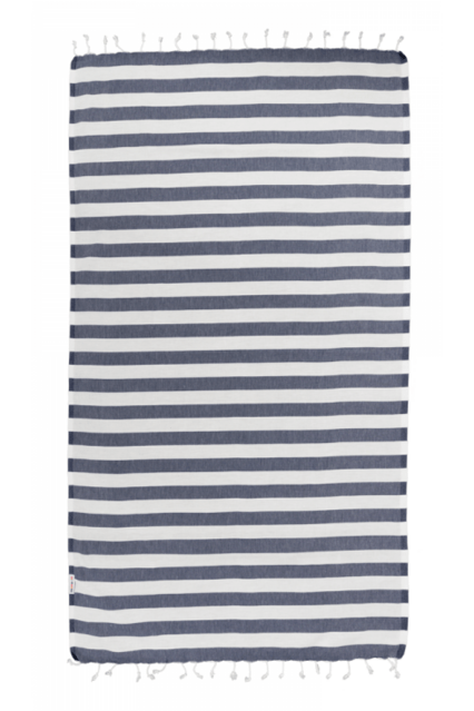 Hammamas Ripple Turkish Towel Splash Swimwear Beach Towels Navy/White 1000008716