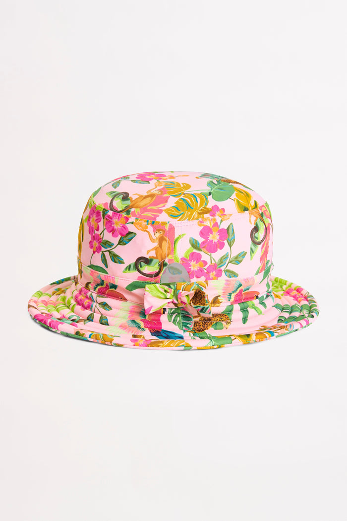 Hobo & Hatch Toddler Girls Bucket Hat - Tropical Pink Splash Swimwear kids