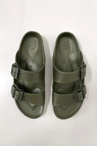 Human Human Ripe Slide - Earthy Green Splash Swimwear Shoes