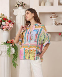 Iris Maxi Art House Shirt - Multi Art House Shirt - Multi Splash Swimwear Shirts