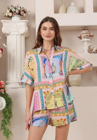 Iris Maxi Art House Shirt - Multi Art House Shirt - Multi Splash Swimwear Shirts