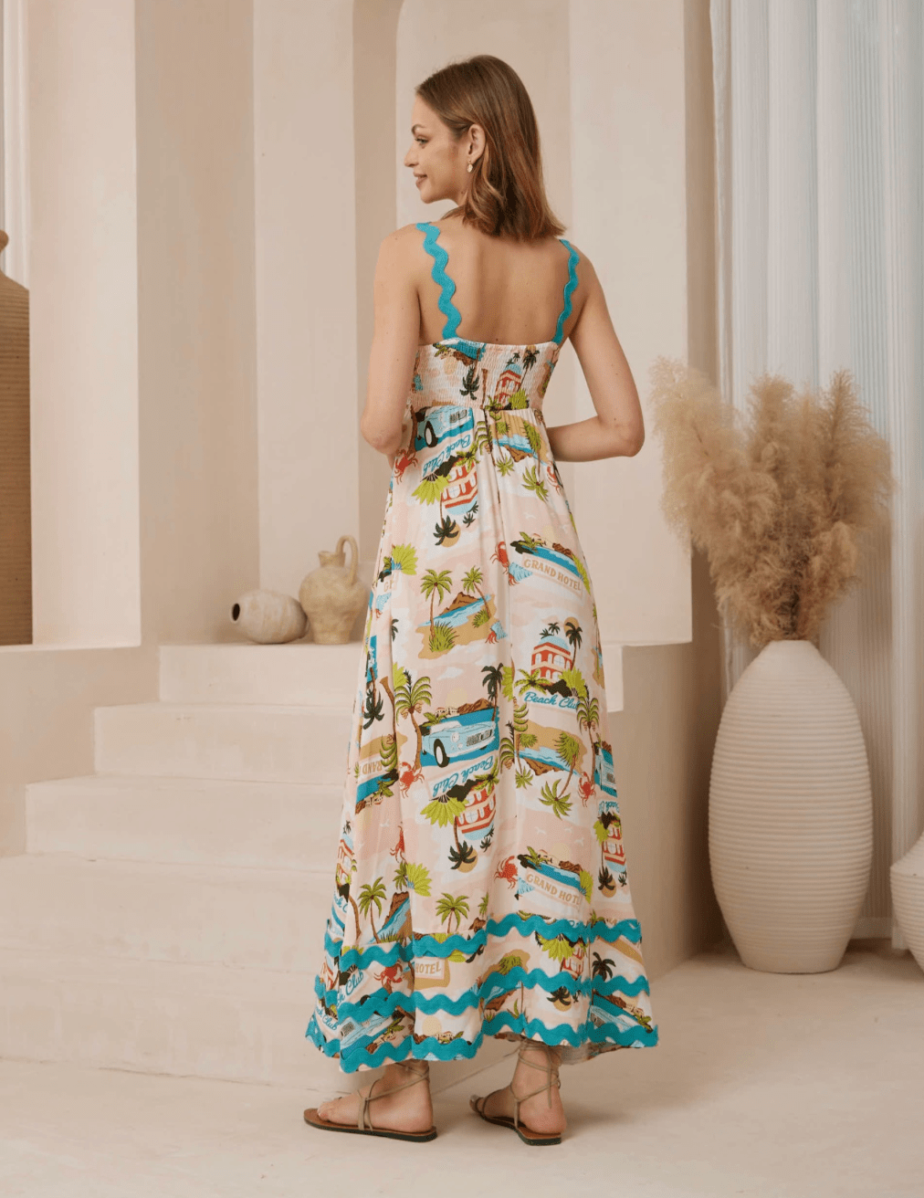 Iris Maxi Beach Club Ric Rac Maxi Dress Beach Club Ric Rac Maxi Dress Splash Swimwear Womens Clothing