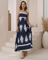 Iris Maxi Elizabeth Maxi Dress - Navy Elizabeth Maxi Dress - Navy Splash Swimwear