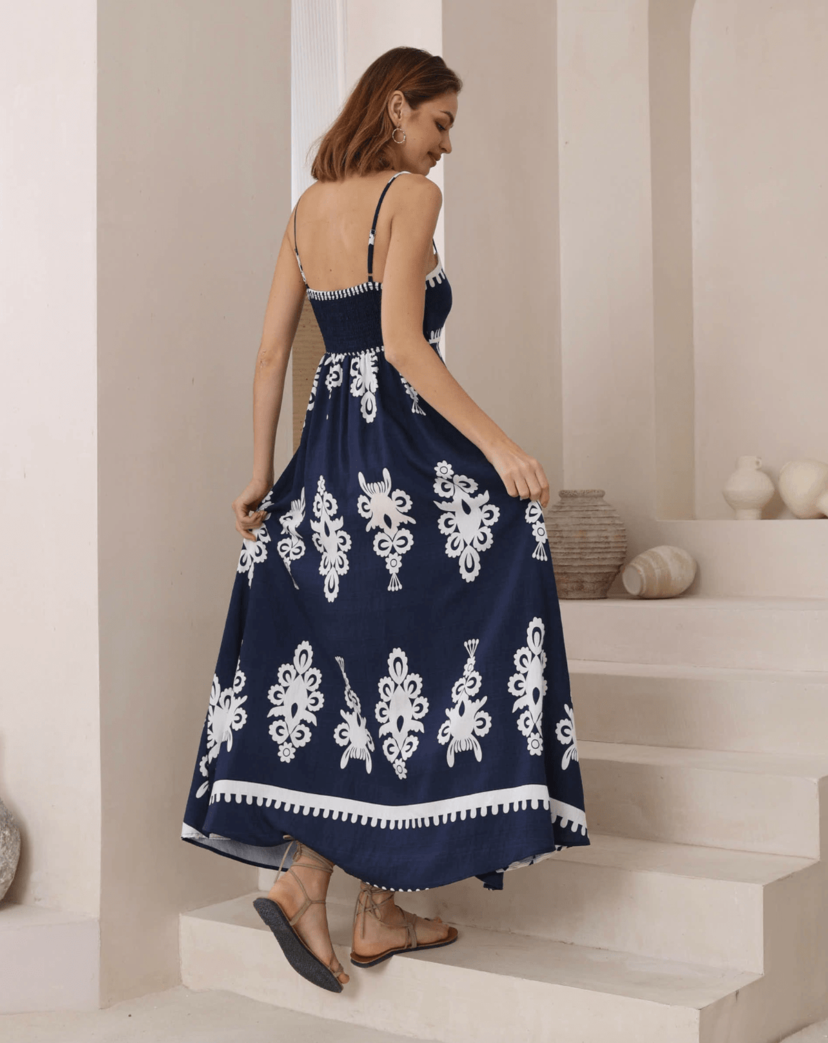 Iris Maxi Elizabeth Maxi Dress - Navy Elizabeth Maxi Dress - Navy Splash Swimwear