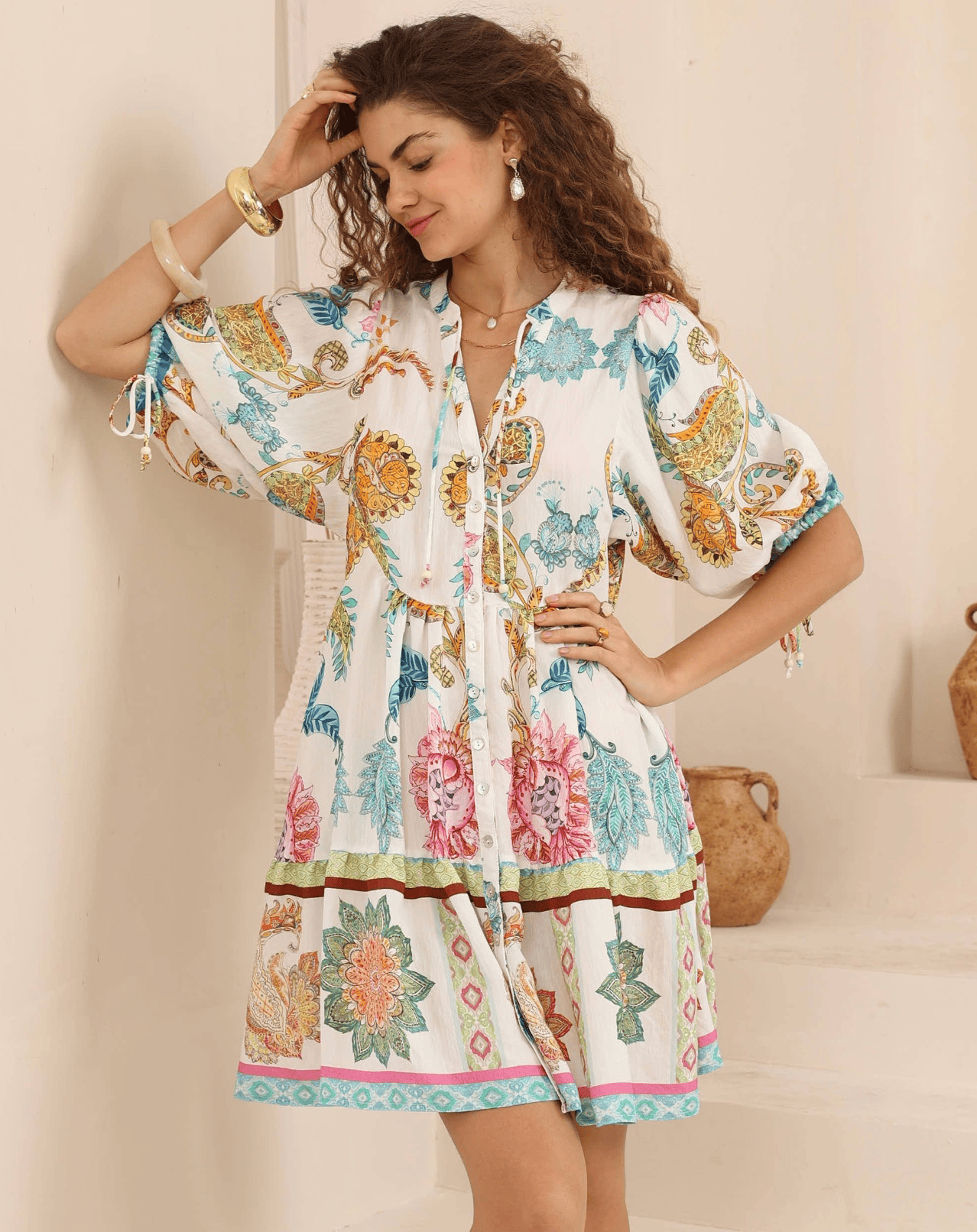 Iris Maxi Iris Maxi Bohemian Paisley Babydoll Dress Iris Maxi Bohemian Paisley Babydoll Dress Splash Swimwear Dresses