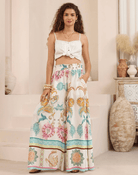 Iris Maxi Iris Maxi Bohemian Paisley Wide Leg Pant Iris Maxi Bohemian Paisley Wide Leg Pant Splash Swimwear Womens Pants