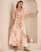 Iris Maxi Iris Maxi Botanica Blush Top Iris Maxi Wide Leg Pant - Beige/Black Splash Swimwear Tops