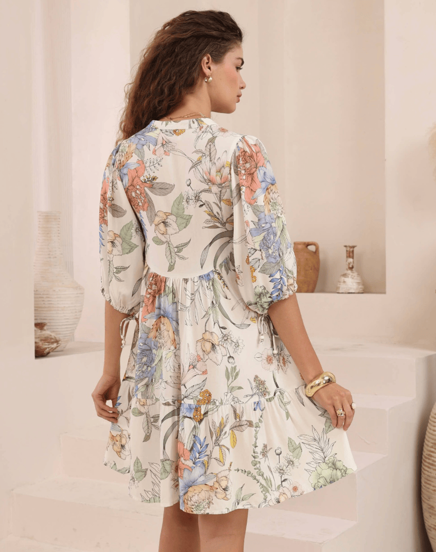 Iris Maxi Iris Maxi Botanical Meadow Babydoll Dress Iris Maxi Botanical Meadow Babydoll Dress Splash Swimwear Dresses