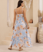 Iris Maxi Iris Maxi Capri Floral Maxi Dress - Sky Iris Maxi Capri Floral Maxi Dress - Sky Splash Swimwear Dresses