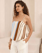 Iris Maxi Iris Maxi Coastal Earth Stripe Top Iris Maxi Coastal Earth Stripe Top Splash Swimwear Dresses