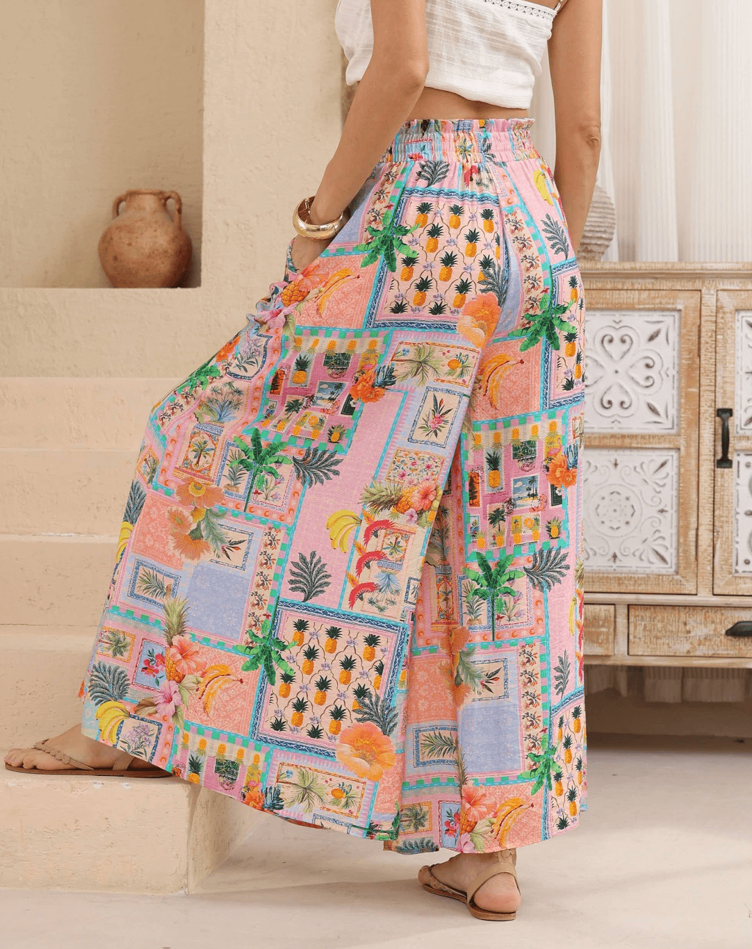 Iris Maxi Iris Maxi Copacabana Wide Leg Pants Iris Maxi Copacabana Wide Leg Pants Splash Swimwear Womens Pants