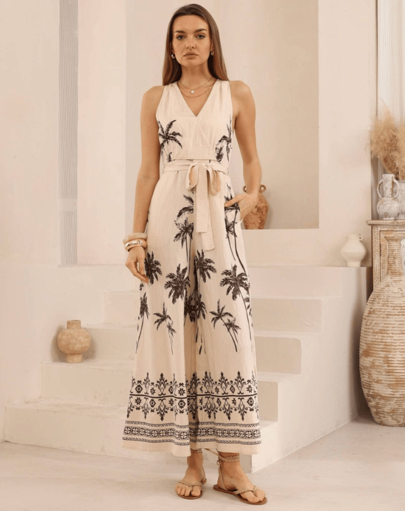 Iris Maxi Iris Maxi Ivory Palmera Jumpsuit Iris Maxi Ivory Palmera Jumpsuit Splash Swimwear Playsuits & Jumpsuits