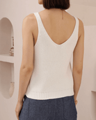 Iris Maxi Iris Maxi Knit Cami Top Iris Maxi Wide Leg Pant - Beige/Black Splash Swimwear Tops