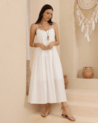 Iris Maxi Iris Maxi Lace Cotton Maxi Dress - White Iris Maxi Lace Cotton Maxi Dress - White Splash Swimwear Dresses