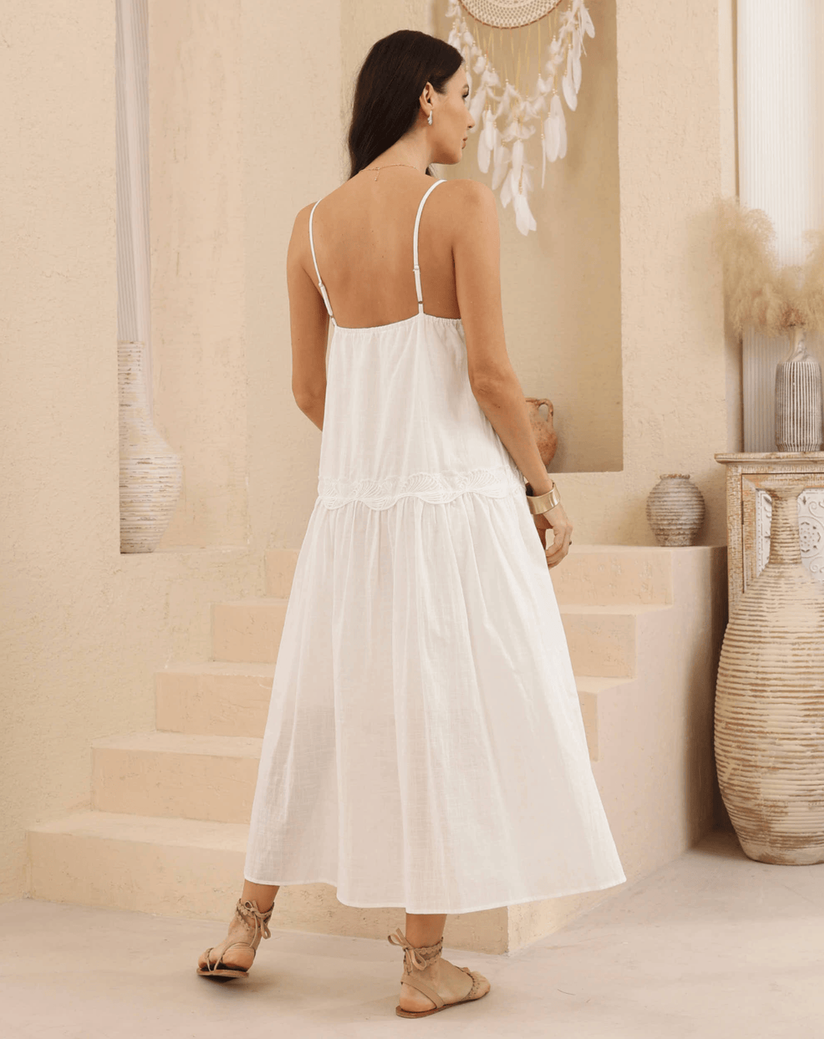 Iris Maxi Iris Maxi Lace Cotton Maxi Dress - White Iris Maxi Lace Cotton Maxi Dress - White Splash Swimwear Dresses