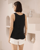 Iris Maxi Iris Maxi Lounge Cami Iris Maxi Wide Leg Pant - Beige/Black Splash Swimwear Tops