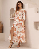 Iris Maxi Iris Maxi Ocean Maxi Dress - Camel Print Iris Maxi Ocean Maxi Dress - Camel Print Splash Swimwear Dresses