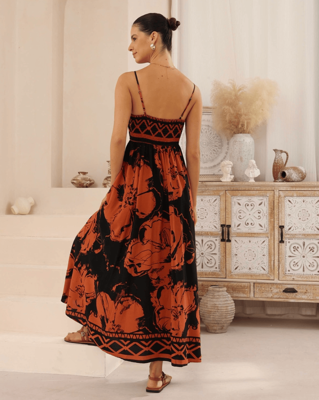 Iris Maxi Iris Maxi Ocean Summer Maxi Dress Iris Maxi Golden Palm Maxi Dress - Navy Splash Swimwear Dresses