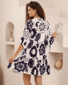 Iris Maxi Iris Maxi Petal Pop Babydoll Dress - Navy Print Iris Maxi Petal Pop Babydoll Dress - Navy Print Splash Swimwear Dresses