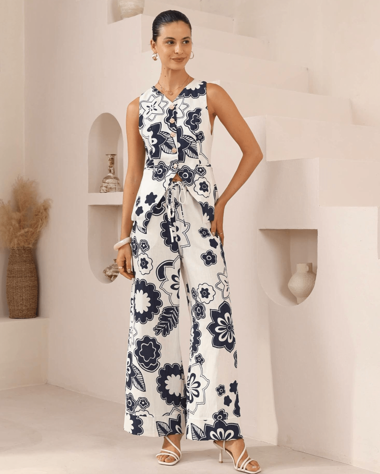 Iris Maxi Iris Maxi Petal Pop Pants - Navy Print Iris Maxi Petal Pop Pants - Navy Print Splash Swimwear
