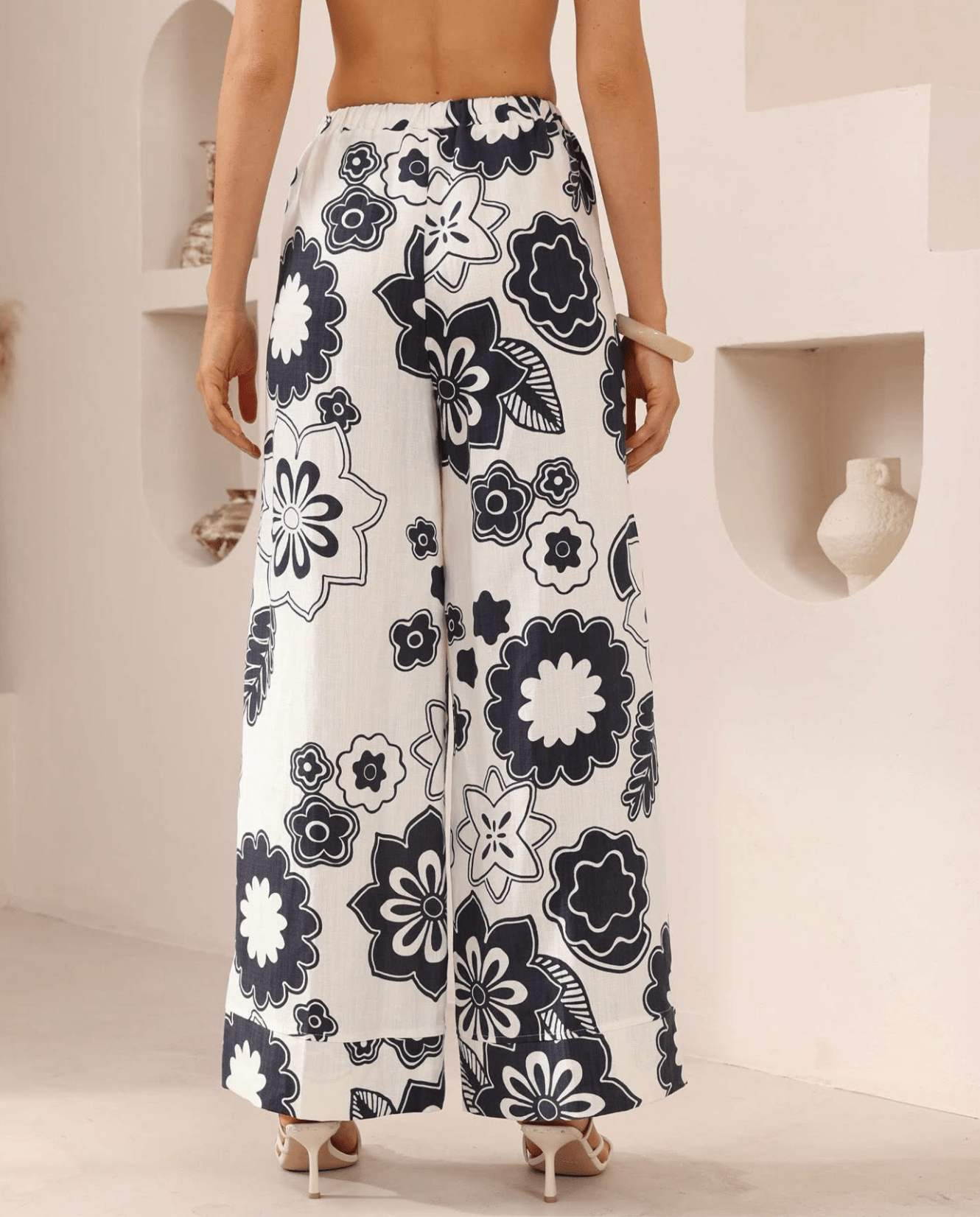 Iris Maxi Iris Maxi Petal Pop Pants - Navy Print Iris Maxi Petal Pop Pants - Navy Print Splash Swimwear