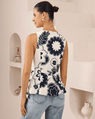 Iris Maxi Iris Maxi Petal Pop Vest - Navy Print Iris Maxi Petal Pop Vest - Navy Print Splash Swimwear Tops