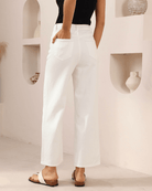 Iris Maxi Iris Maxi Pocket Stitch Jeans - White Iris Maxi Wide Leg Pant - Beige/Black Splash Swimwear Clothing Pant