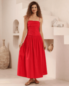 Iris Maxi Iris Maxi Red Bandeau Dress Iris Maxi Red Bandeau Dress Splash Swimwear Dresses