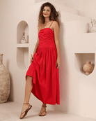 Iris Maxi Iris Maxi Red Bandeau Dress Iris Maxi Red Bandeau Dress Splash Swimwear Dresses