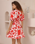 Iris Maxi Iris Maxi Red Seashell Short Wrap Dress Iris Maxi Red Seashell Short Wrap Dress Splash Swimwear