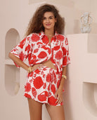 Iris Maxi Iris Maxi Red Seashell Shorts Iris Maxi Red Seashell Shorts Splash Swimwear