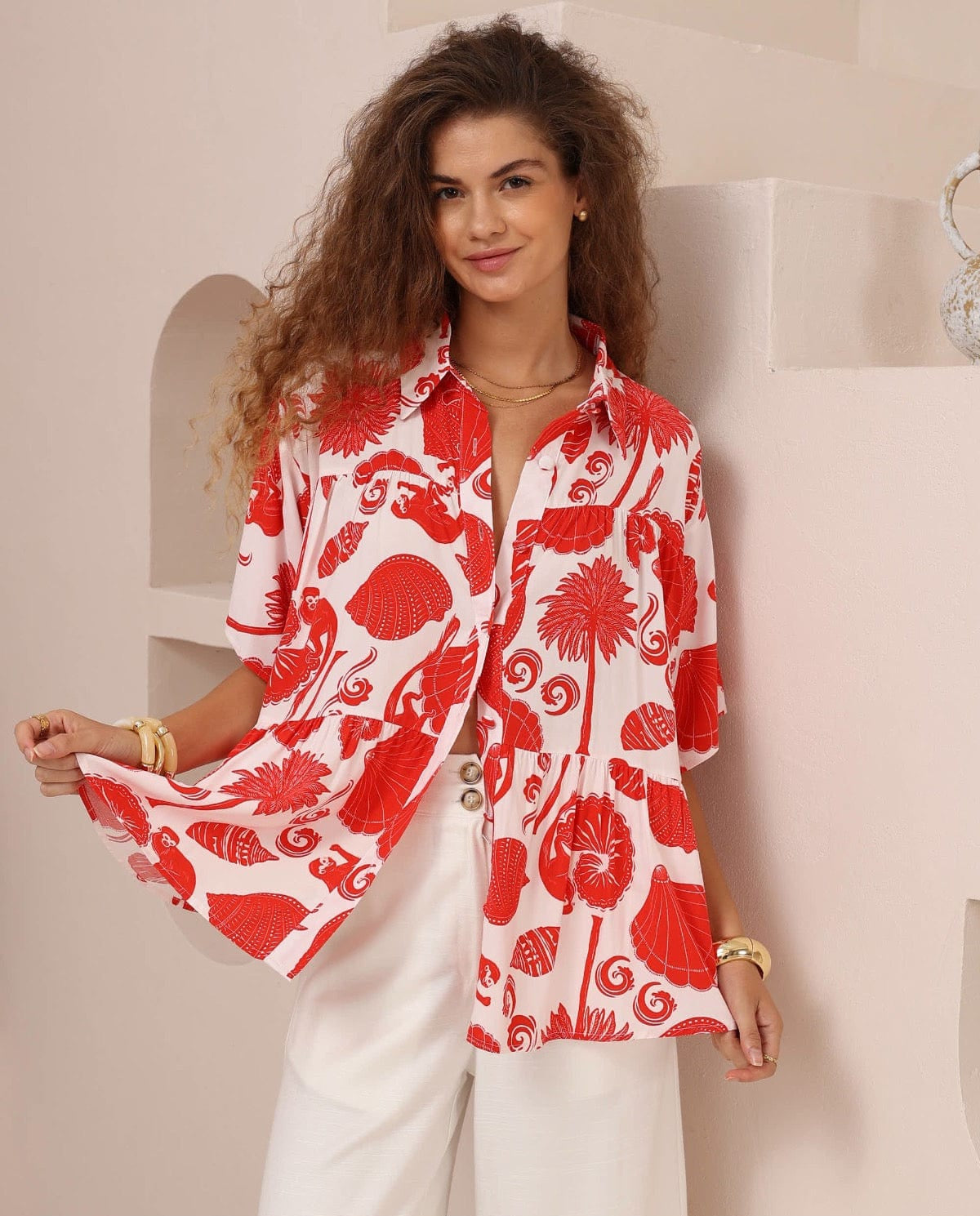 Iris Maxi Iris Maxi Red Seashell Top Iris Maxi Red Seashell Top Splash Swimwear