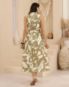 Iris Maxi Iris Maxi Sage Swirl Shirt Dress Iris Maxi Sage Swirl Shirt Dress Splash Swimwear Dresses