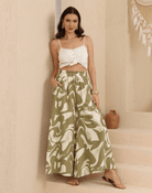Iris Maxi Iris Maxi Sage Swirl Wide Leg Pants Iris Maxi Sage Swirl Wide Leg Pants Splash Swimwear Womens Pants