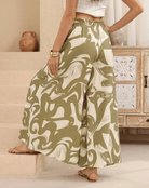 Iris Maxi Iris Maxi Sage Swirl Wide Leg Pants Iris Maxi Sage Swirl Wide Leg Pants Splash Swimwear Womens Pants